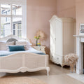 Ivory Rattan High End Super King Bed