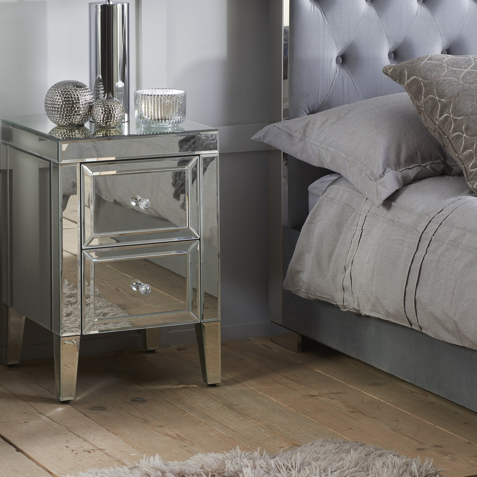 Valencia 2 Drawer Bedside