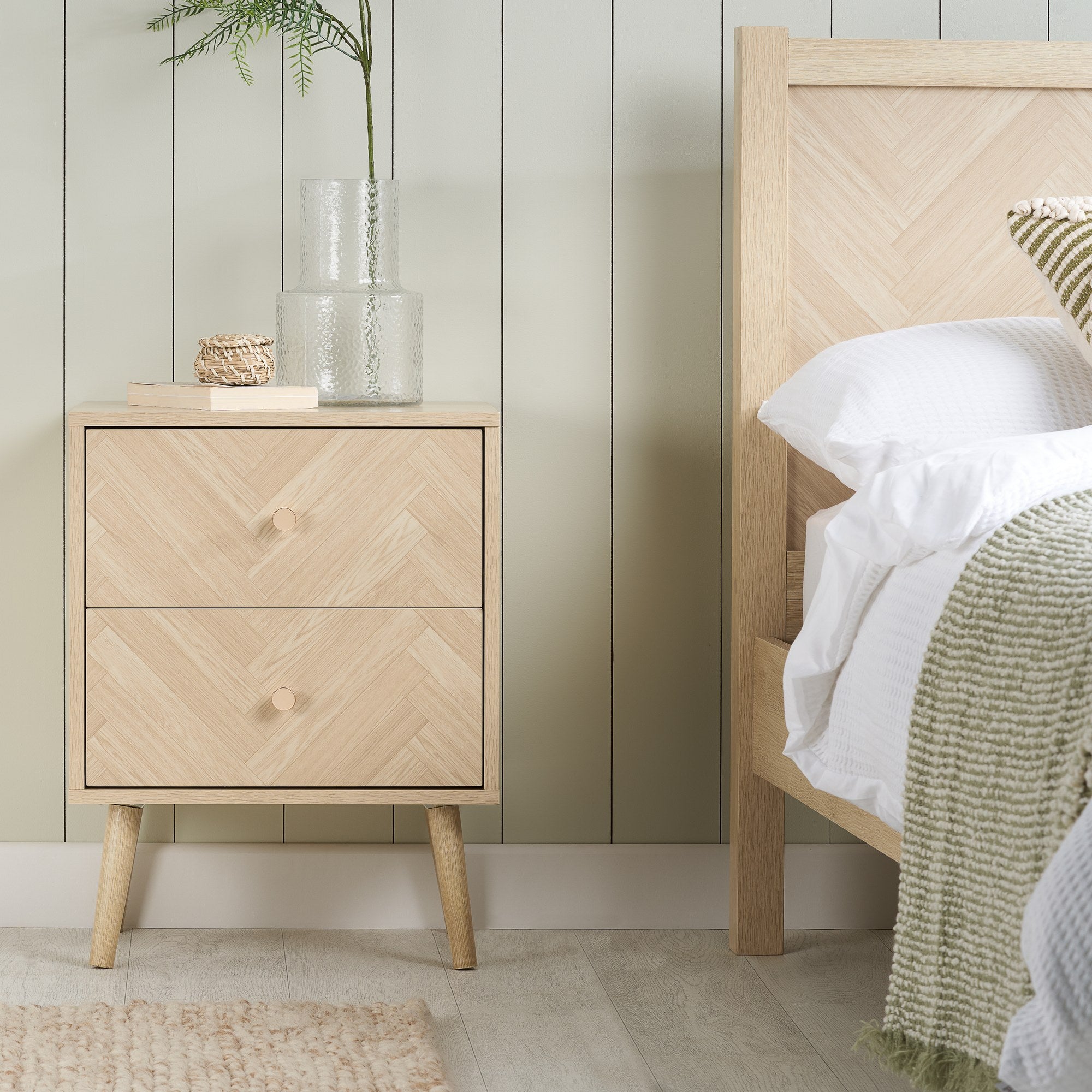 Herringford 2 Drawer Bedside