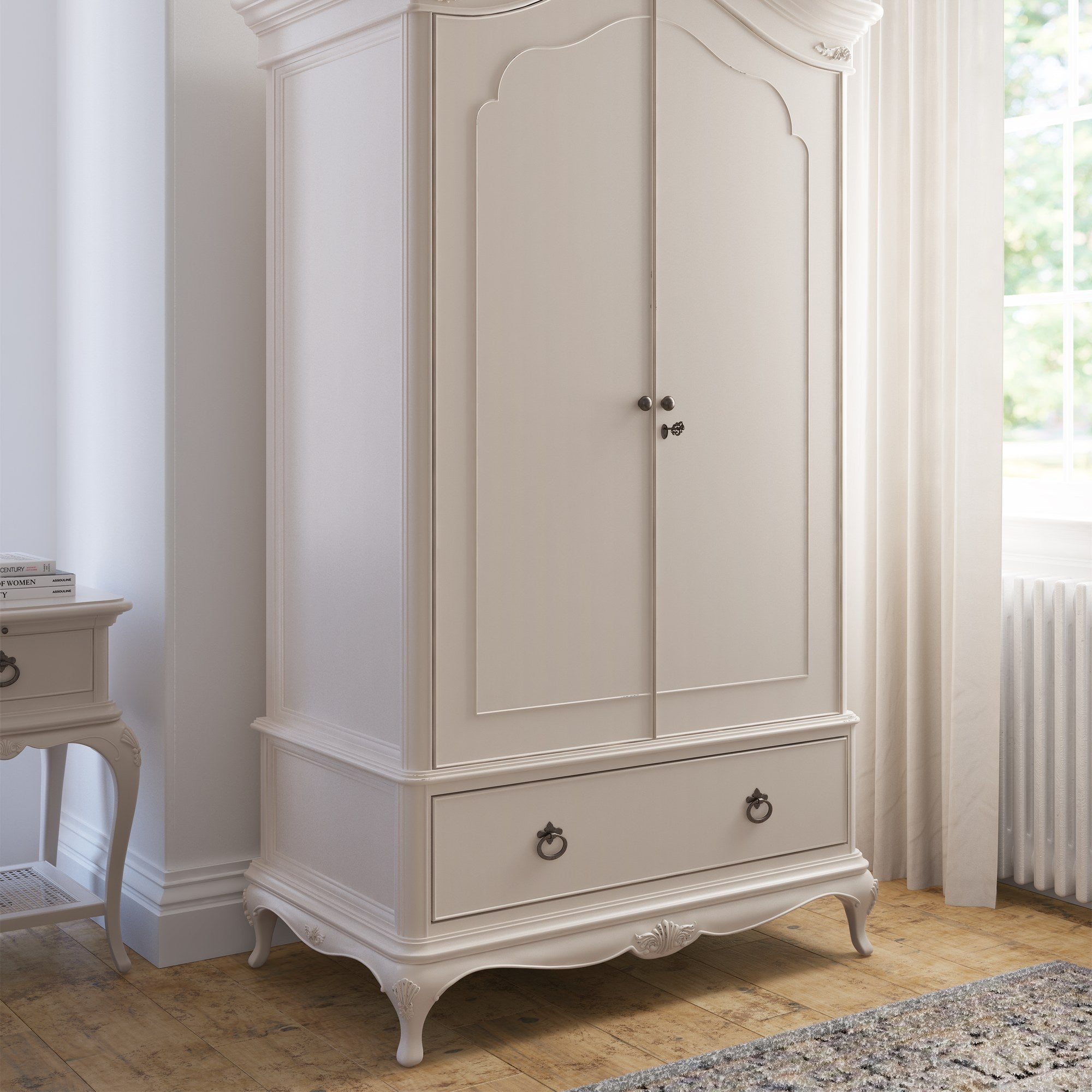 Ivory Double Wardrobe