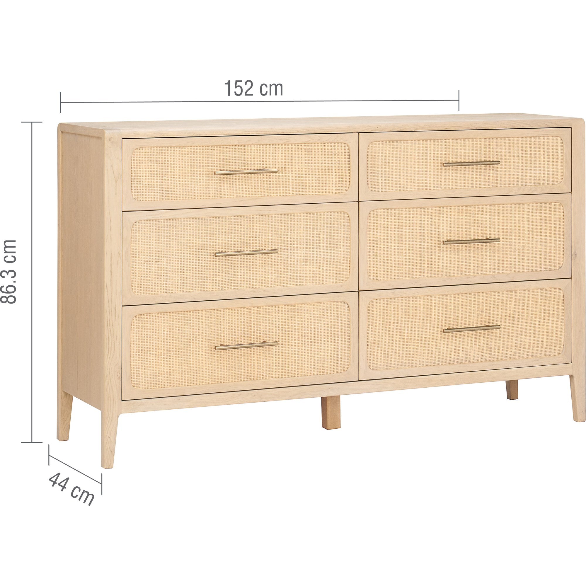 Casera 6 Drawer Wide Chest