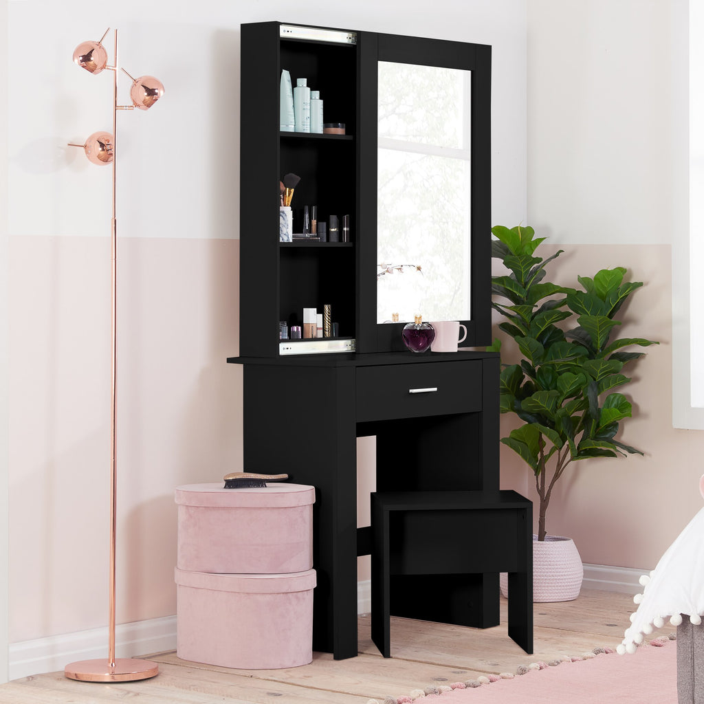 Evelyn 1 Drawer Sliding Mirror Dressing Table