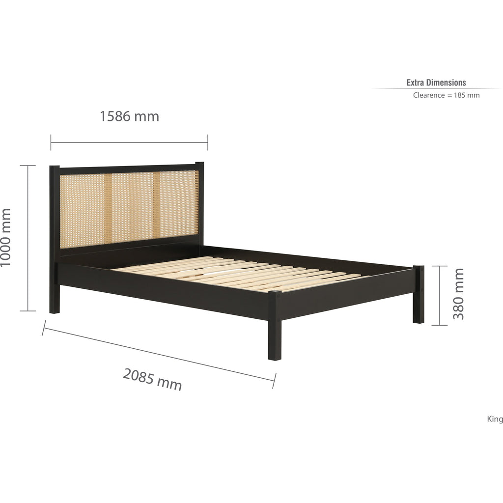 Croxley King Rattan Bed