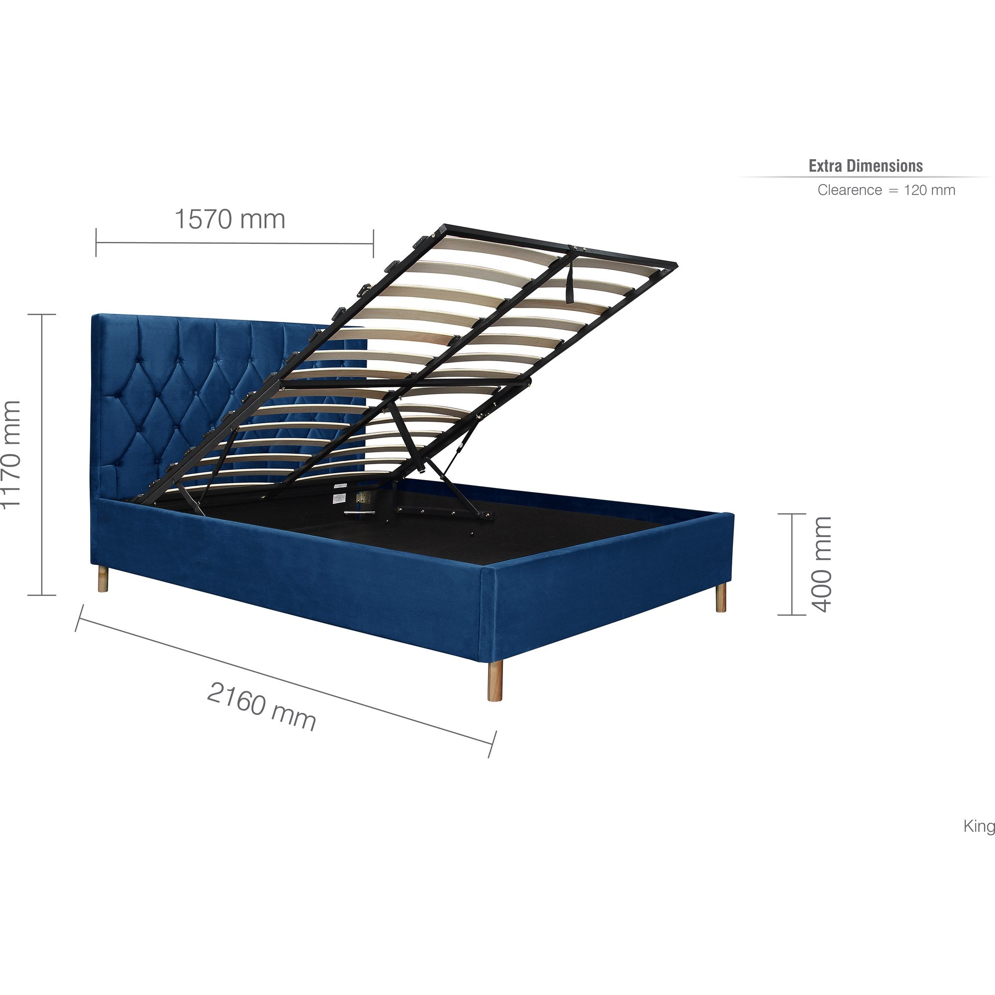 Loxley King Ottoman Bed