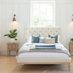 Toulon Low End King Bed - Cream