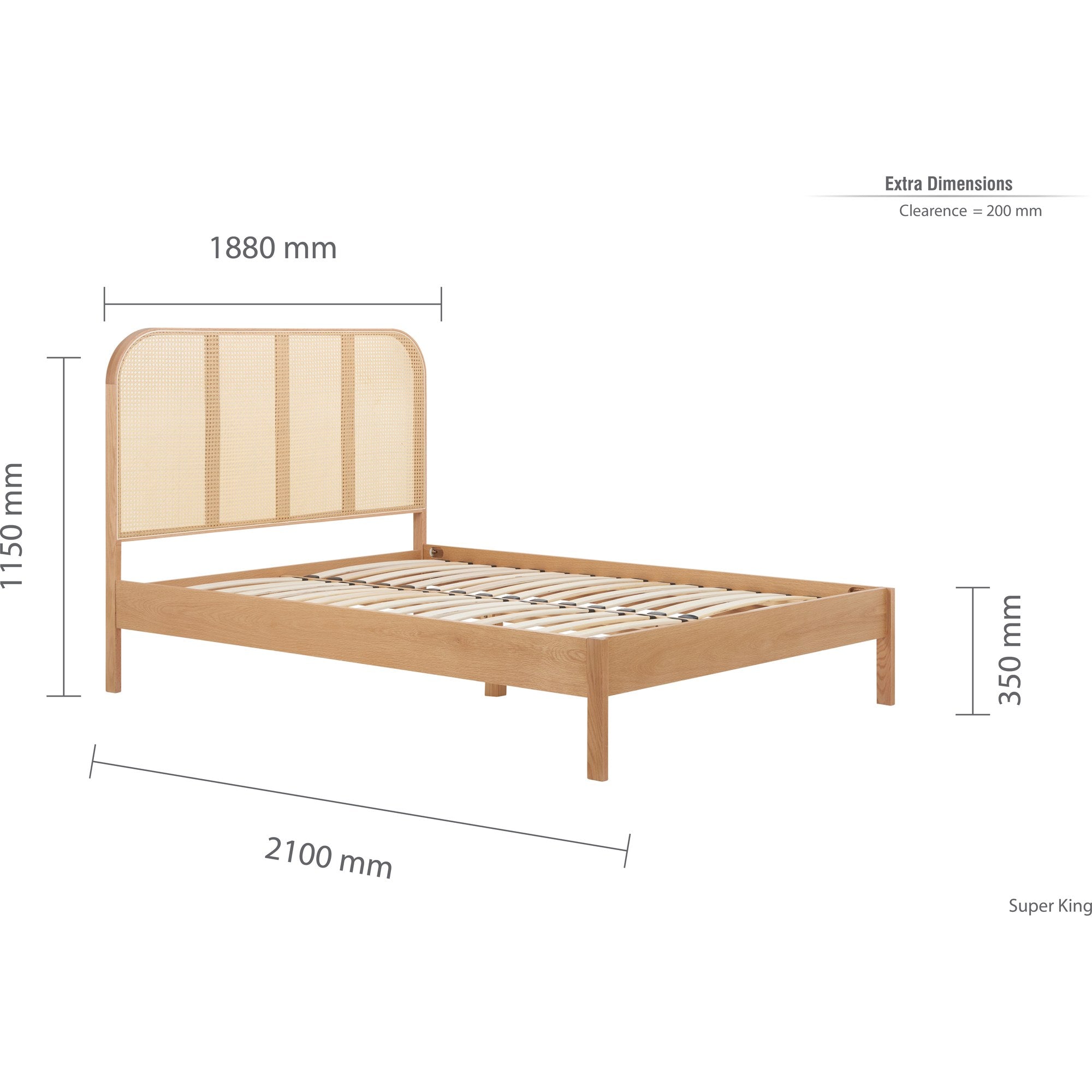 Margot Super King Rattan Bed