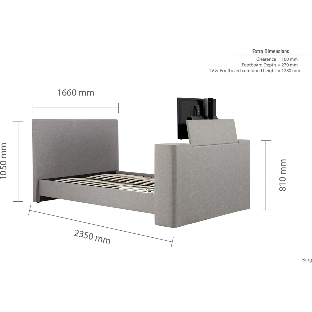 Plaza King TV Bed