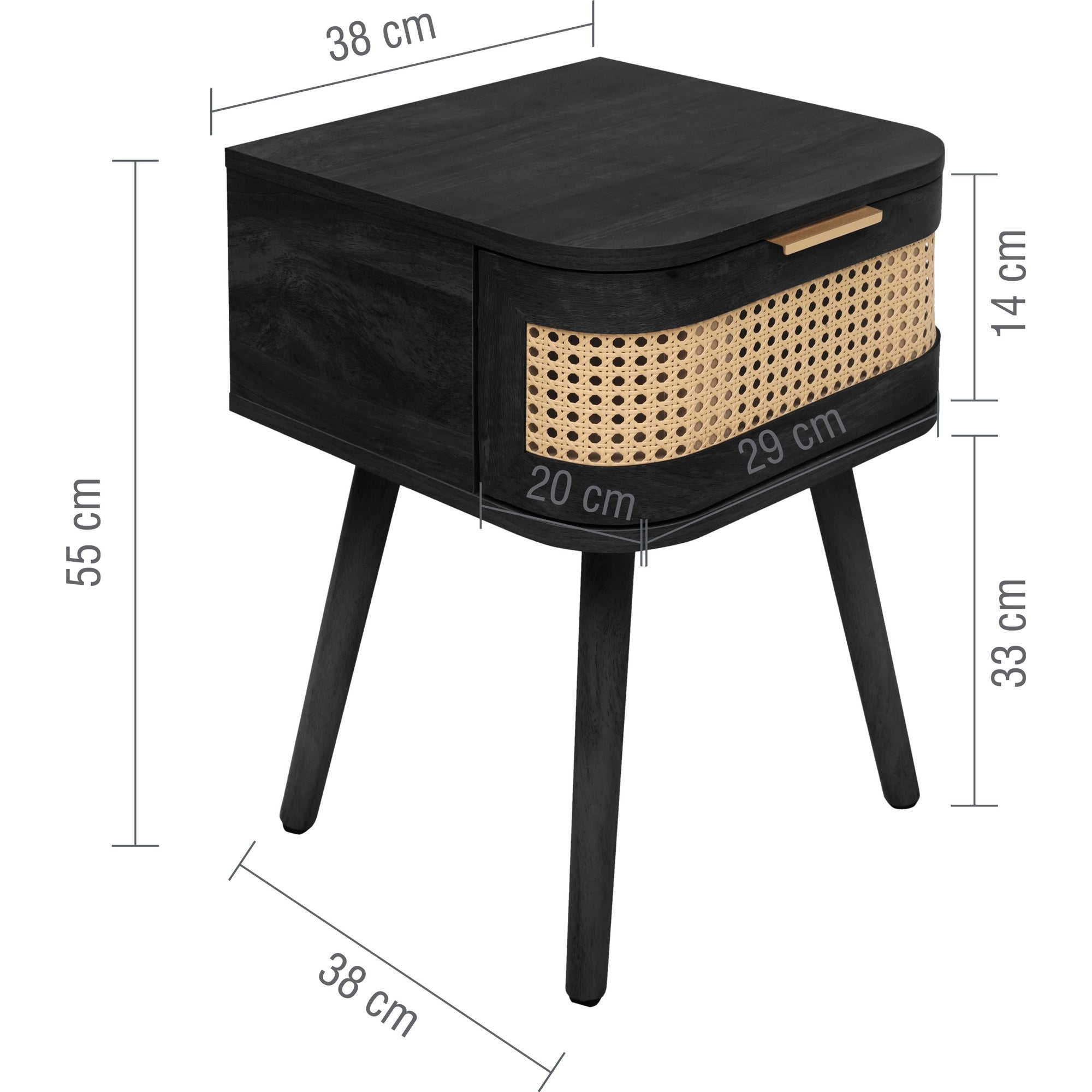 Noah 1 Drawer Bedside