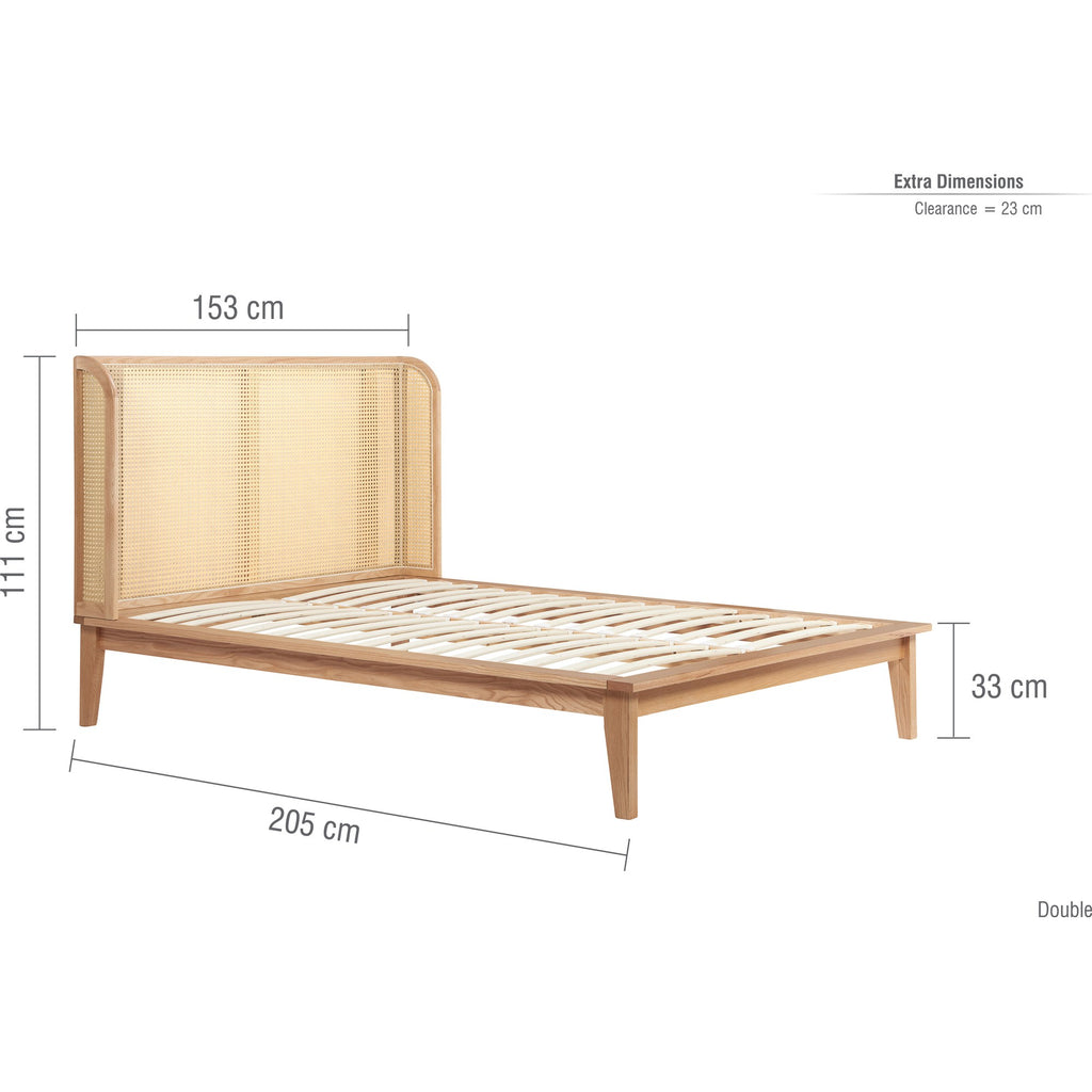 Astrid Double Rattan Bed