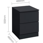 Oslo 2 Drawer Bedside