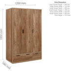 Stockwell 3 Door 2 Drawer Wardrobe