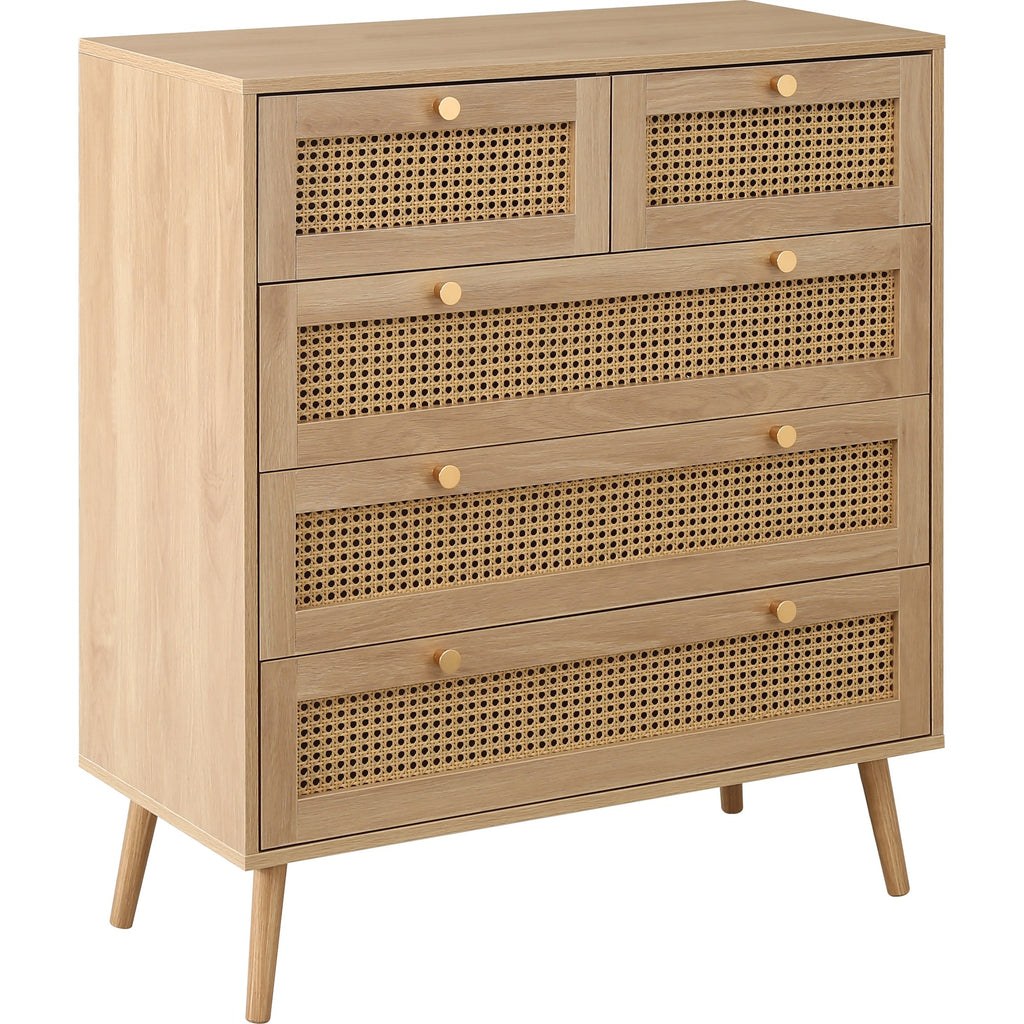 Croxley 5 Drawer Rattan Chest