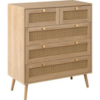 Croxley 5 Drawer Rattan Chest