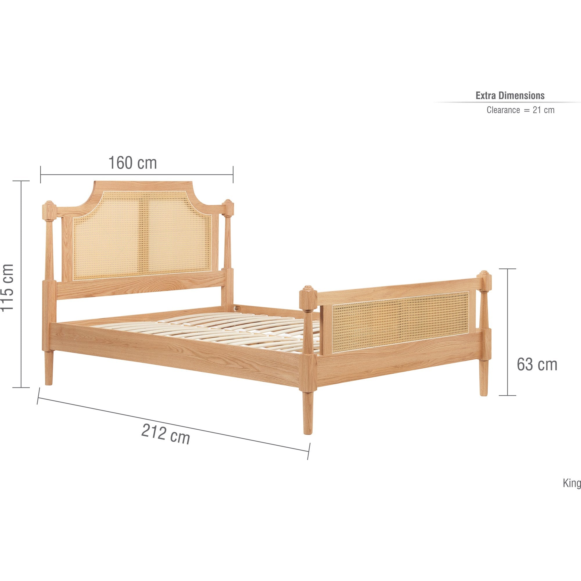 Geneva King Rattan Bed