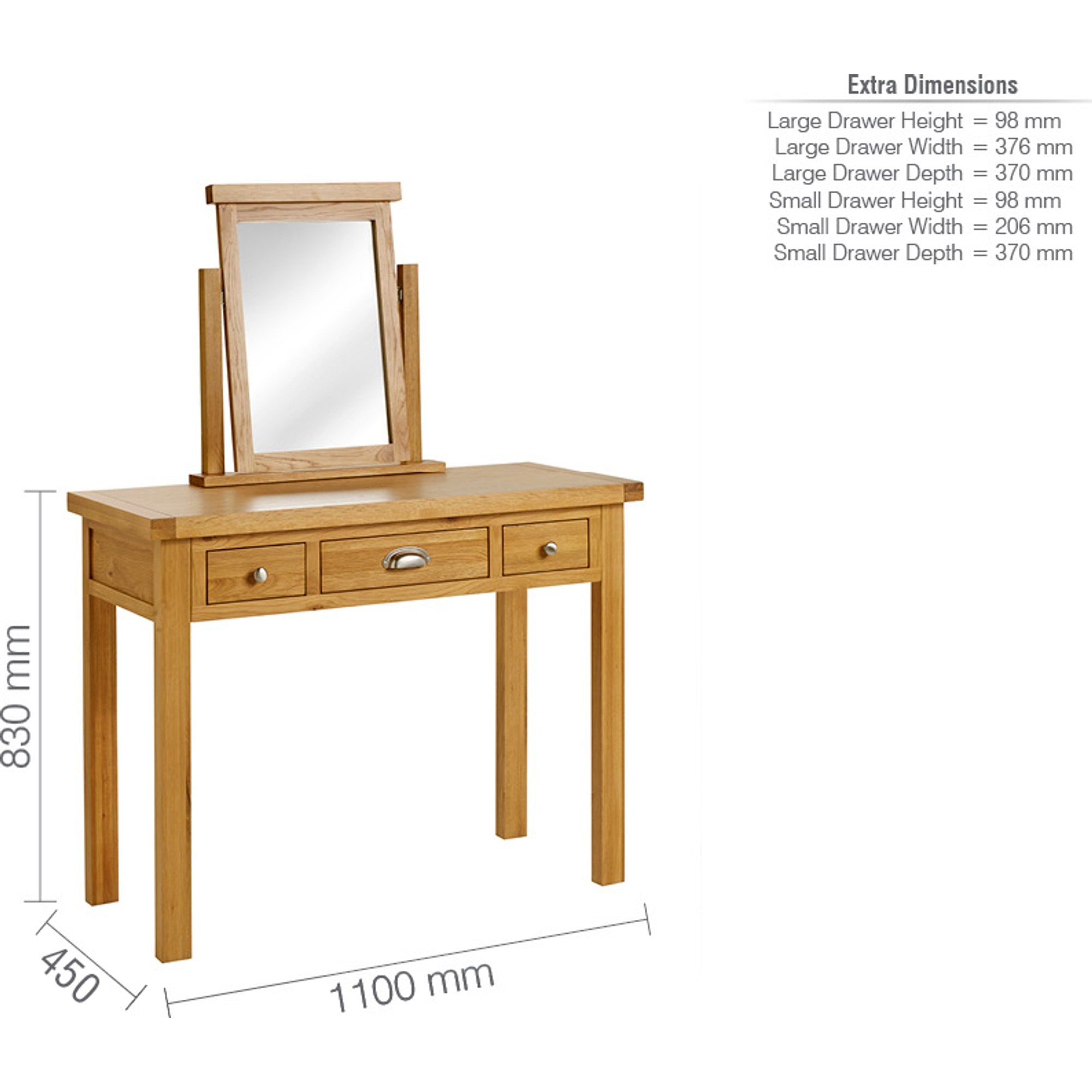 Woburn 3 Drawer Dressing Table