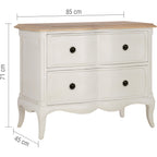 Amelie 2 Drawer Wide Bedside