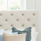Toulon Low End Double Bed - Cream