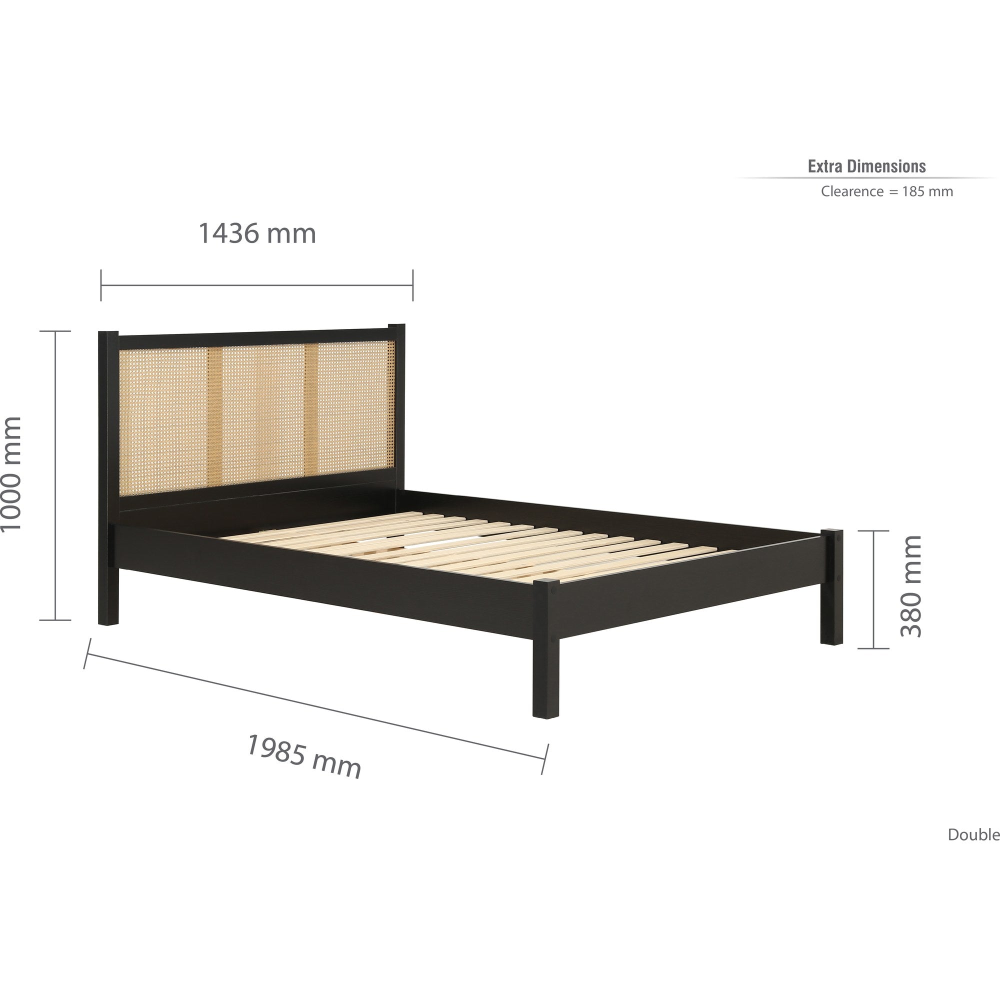 Croxley Double Rattan Bed
