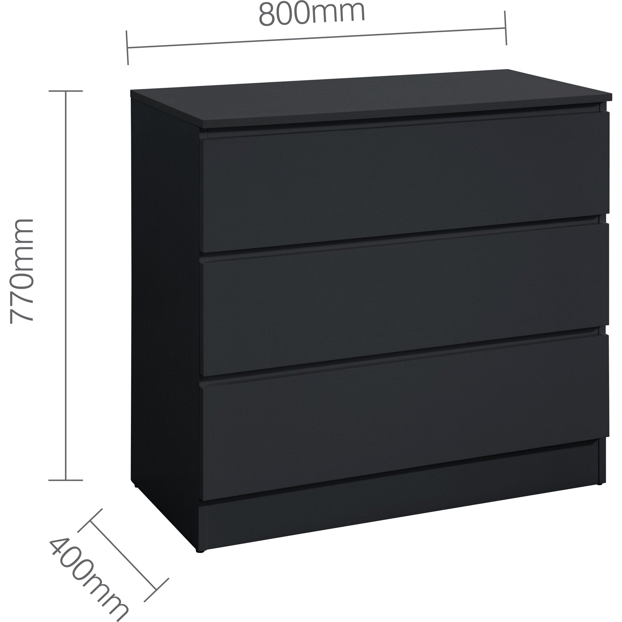 Oslo 3 Drawer Chest