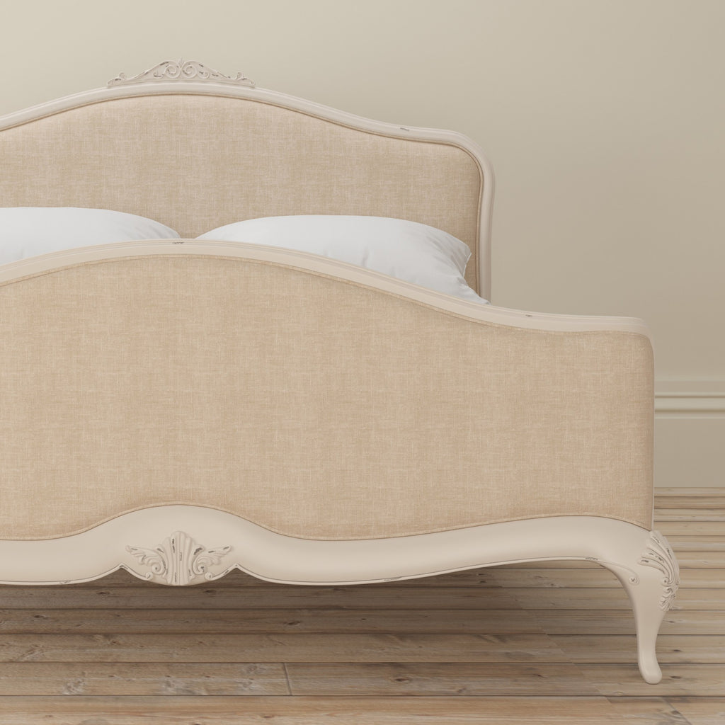 Ivory Upholstered King Bed