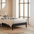 180cm Margot Rattan Bed Black