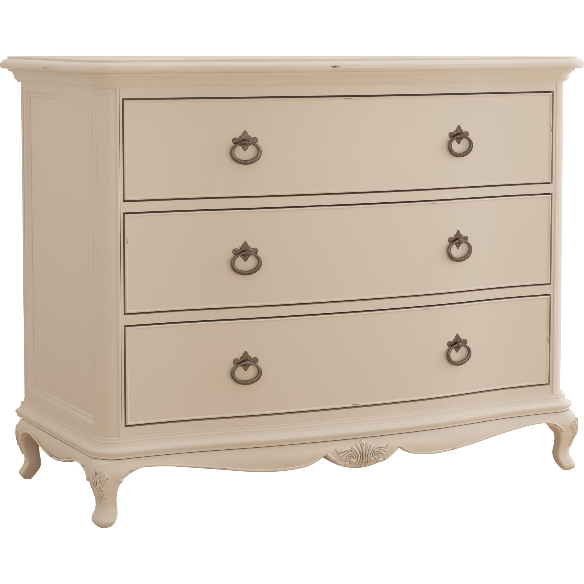 Ivory 3 Drawer Low Chest