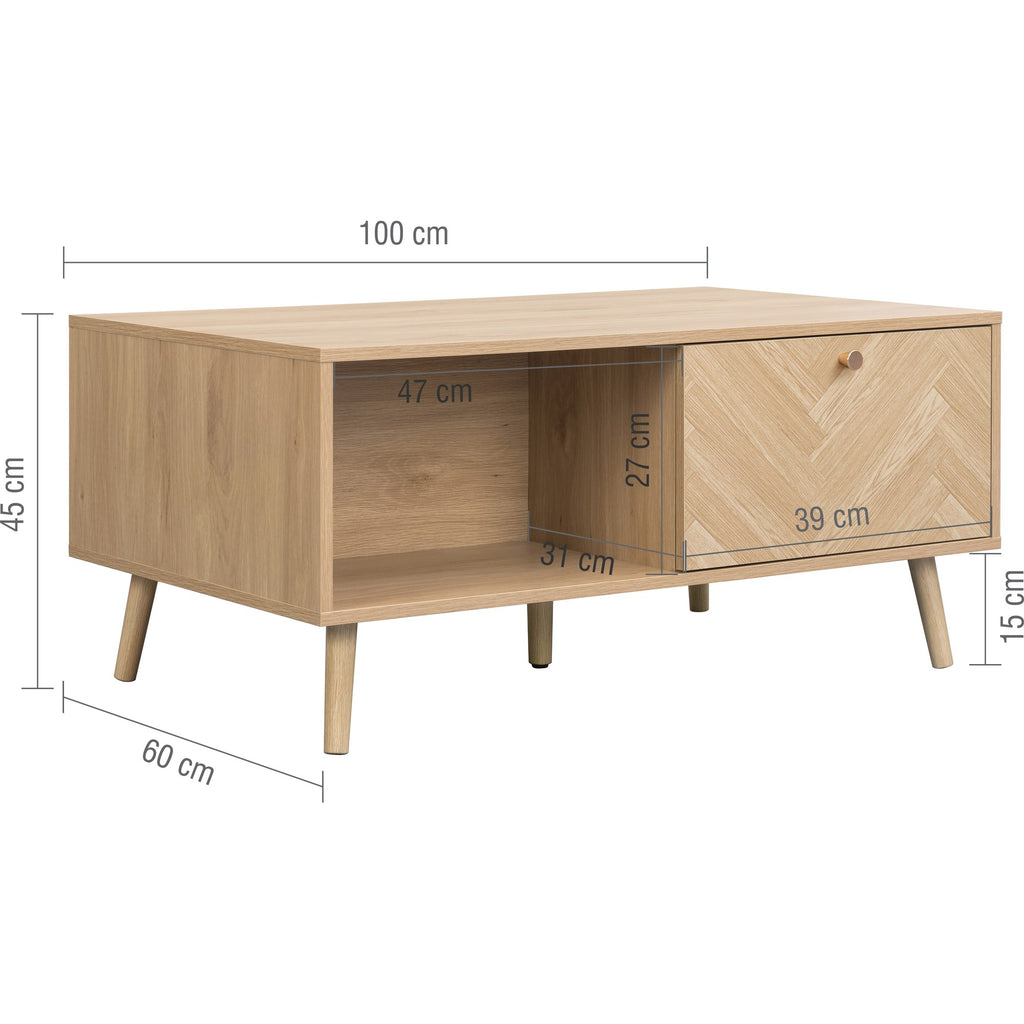 Herringford 1 Drawer Coffee Table