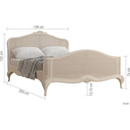 Ivory Rattan High End Double Bed