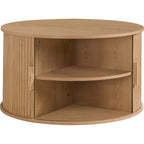 Axel Round Fluted Coffee Table with Storage