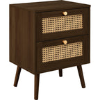 Croxley 2 Drawer Rattan Bedside