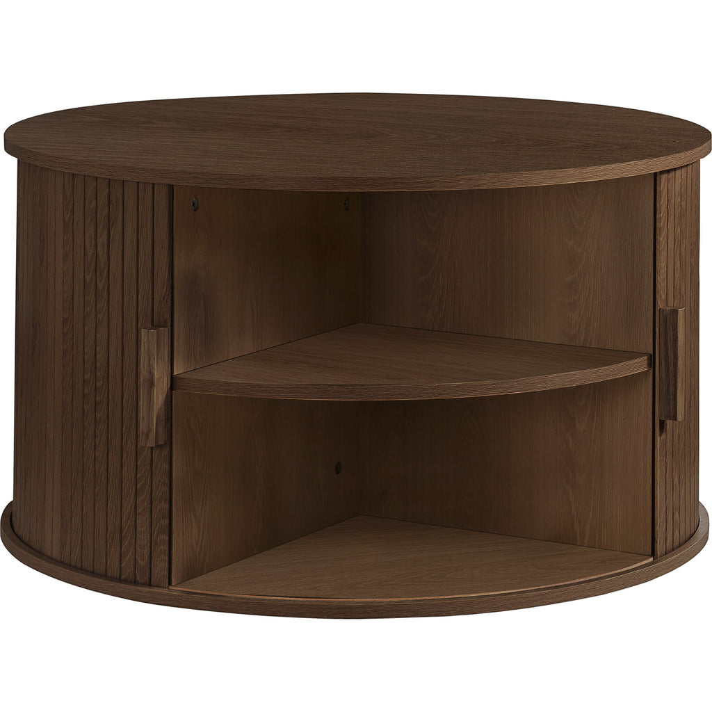 Axel Round Fluted Coffee Table with Storage