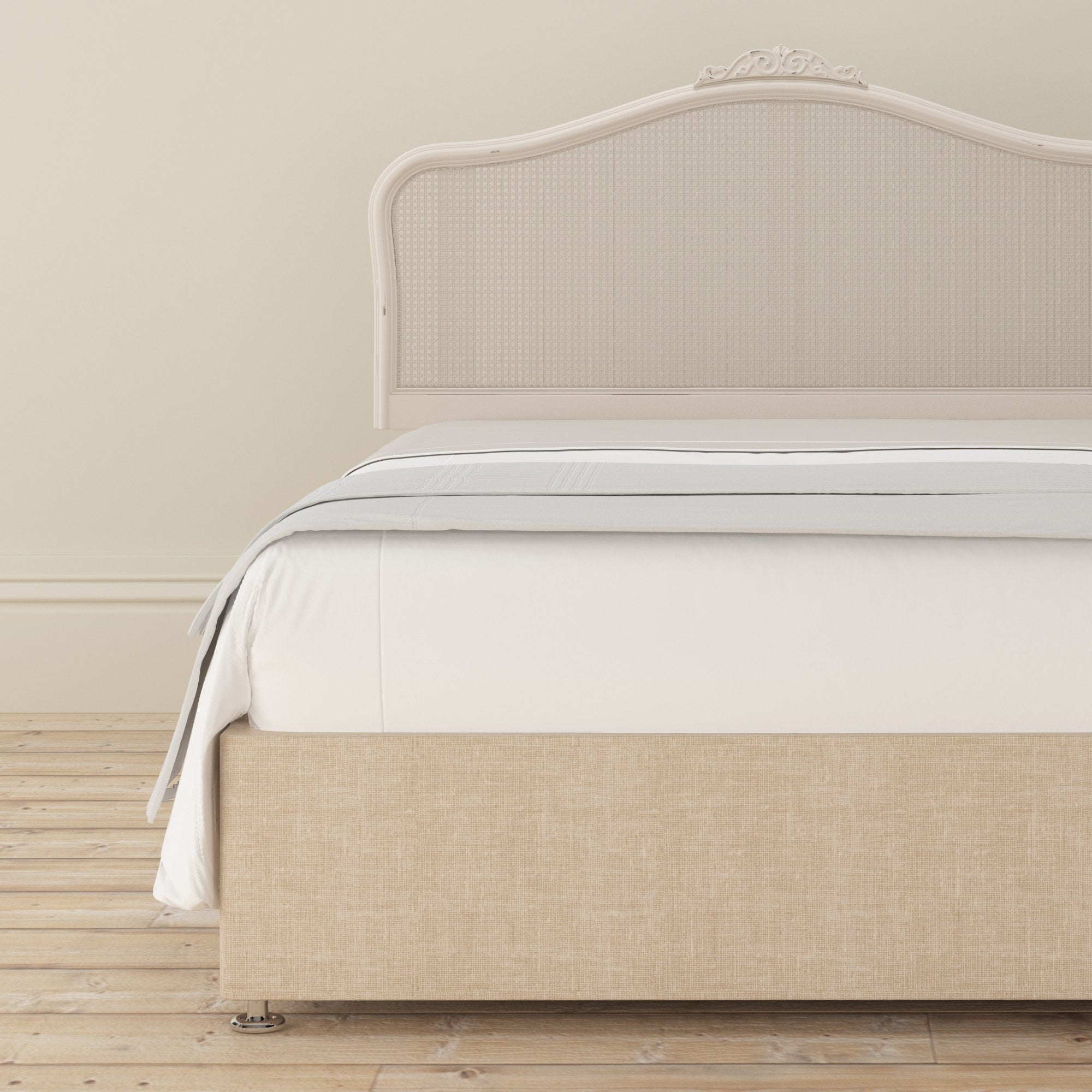 Ivory Rattan Super King Headboard
