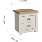 Highgate 2 Drawer Bedside