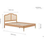 Leonie King Rattan Bed
