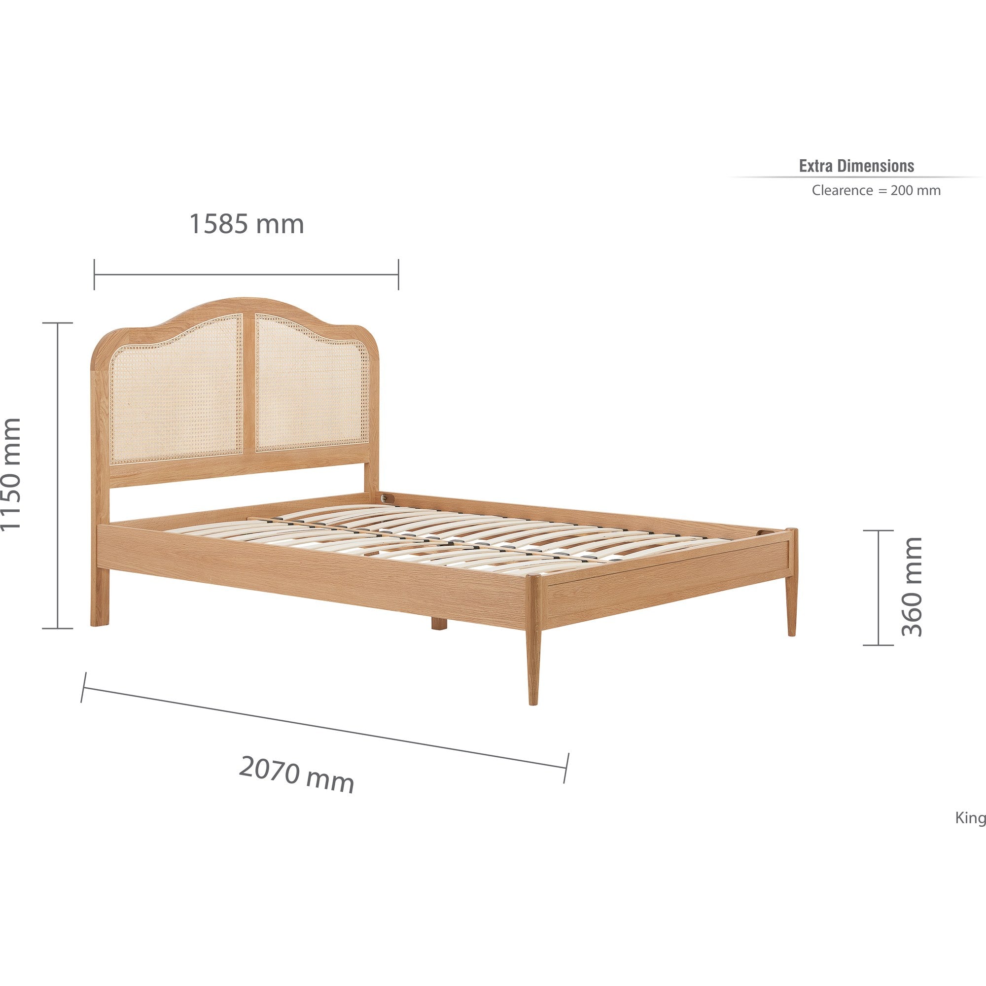 Leonie King Rattan Bed
