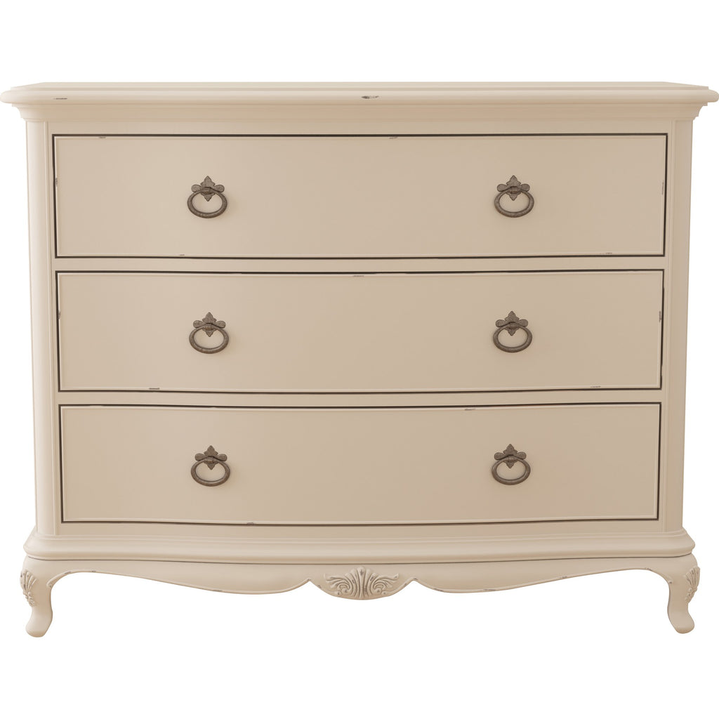 Ivory 3 Drawer Low Chest