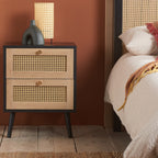 Croxley 2 Drawer Rattan Bedside