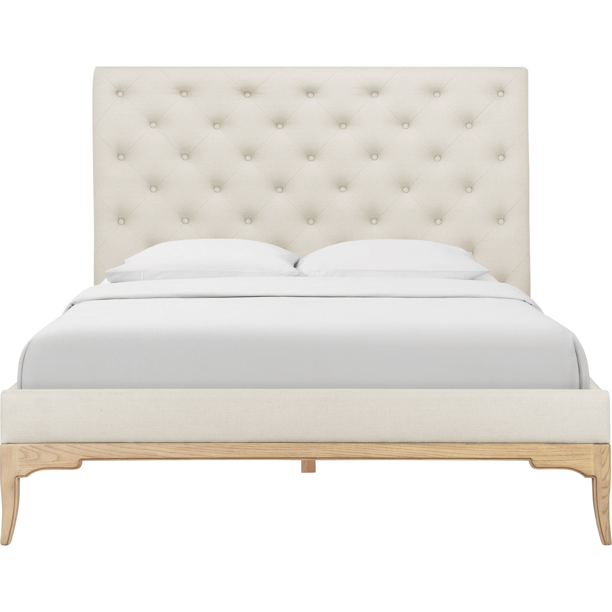 Toulon Low End Double Bed - Cream