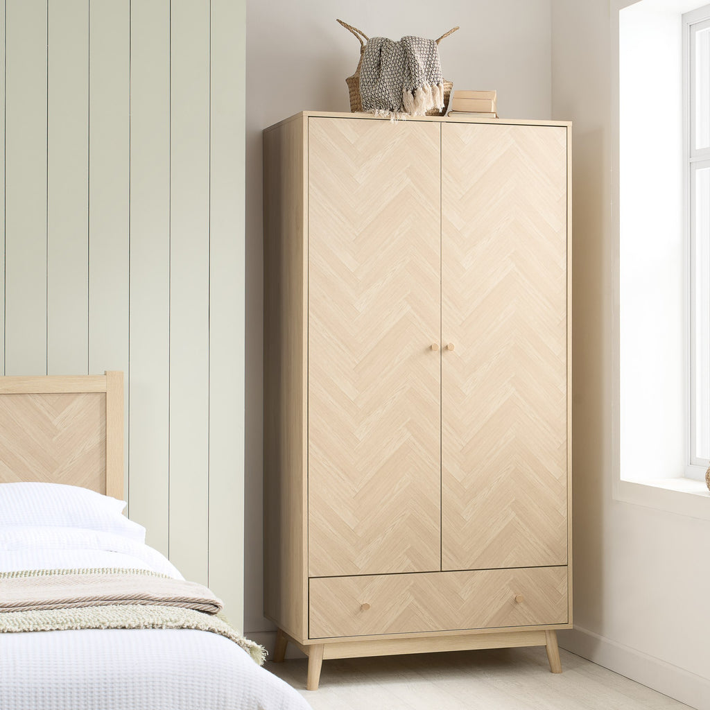 Herringford 2 Door 1 Drawer Wardrobe