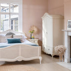 Ivory Rattan High End King Bed