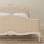 Ivory Upholstered Super King Bed