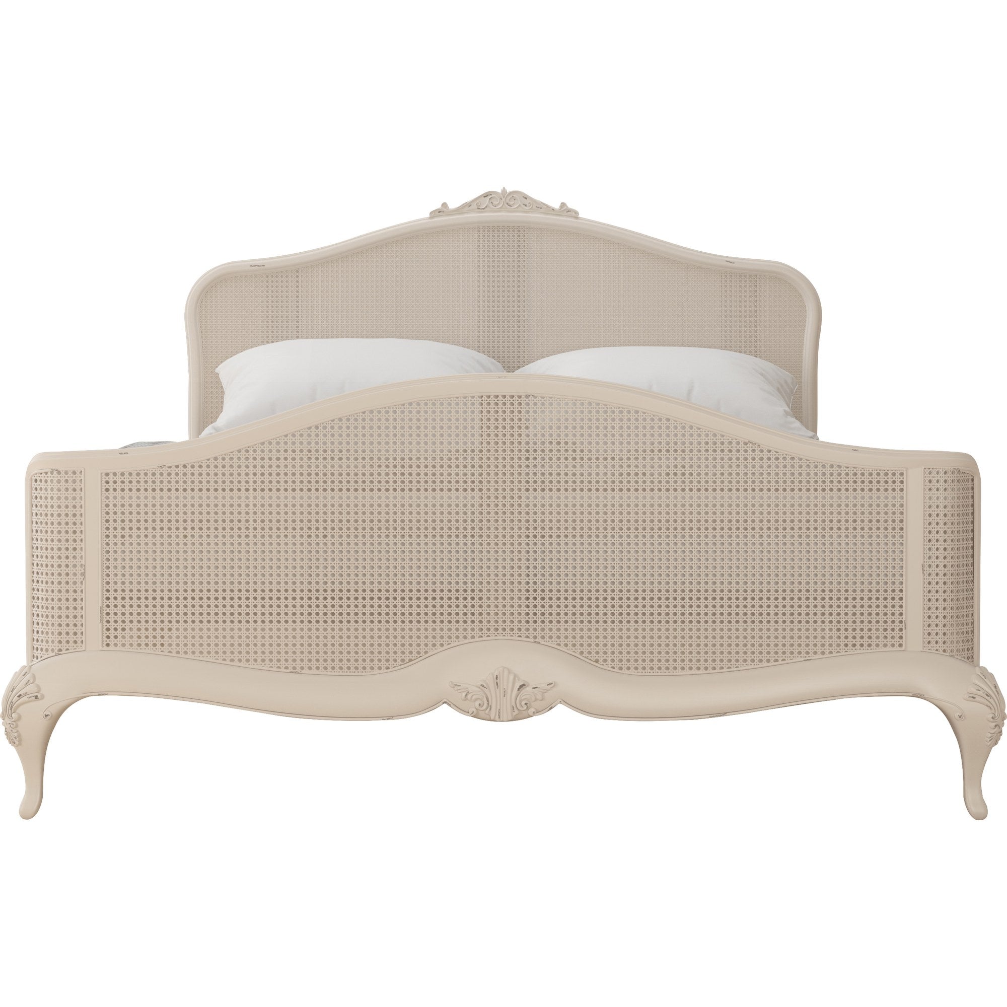 Ivory Rattan High End King Bed