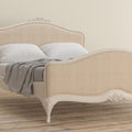 Ivory Upholstered King Bed