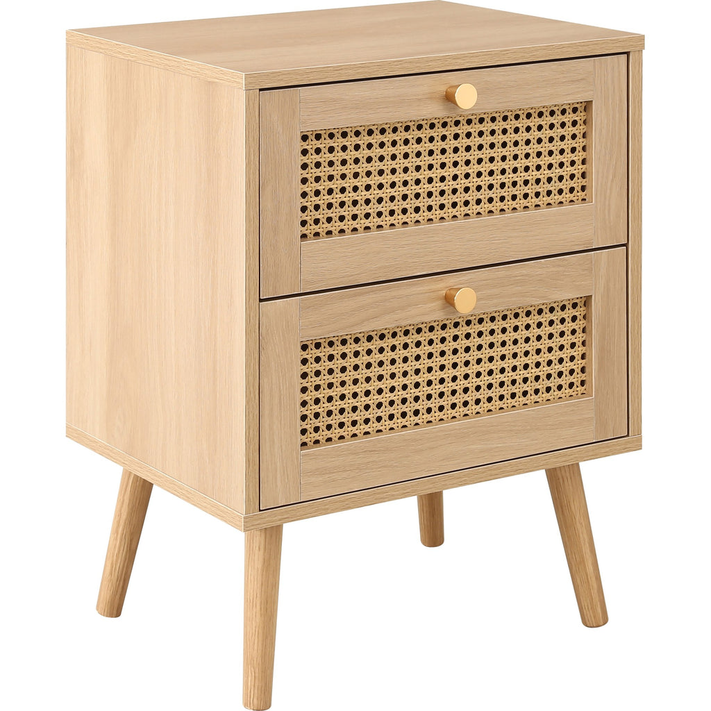 Croxley 2 Drawer Rattan Bedside