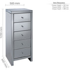 Seville 5 Drawer Narrow Chest