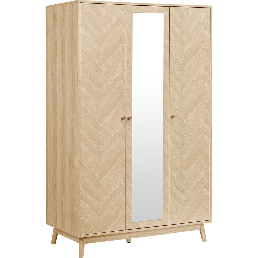 Herringford 3 Door Wardrobe With Mirror