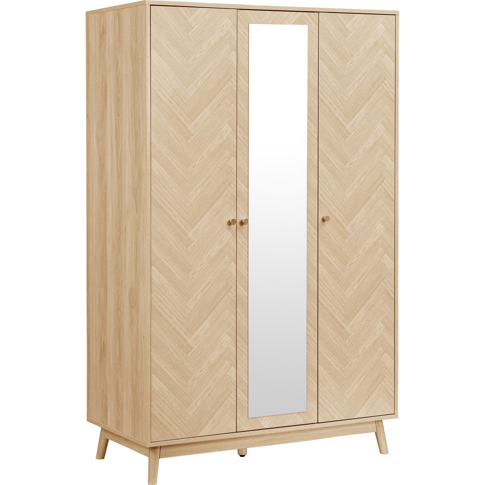 Herringford 3 Door Wardrobe With Mirror