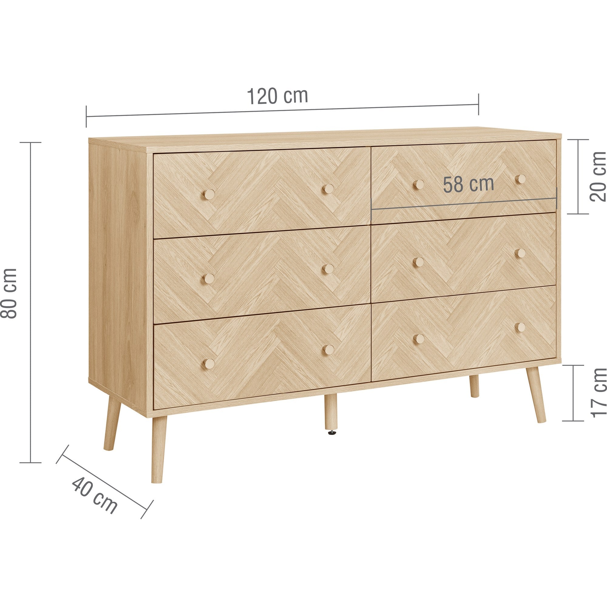Herringford 6 Drawer Chest