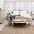 Ivory Upholstered Super King Bed