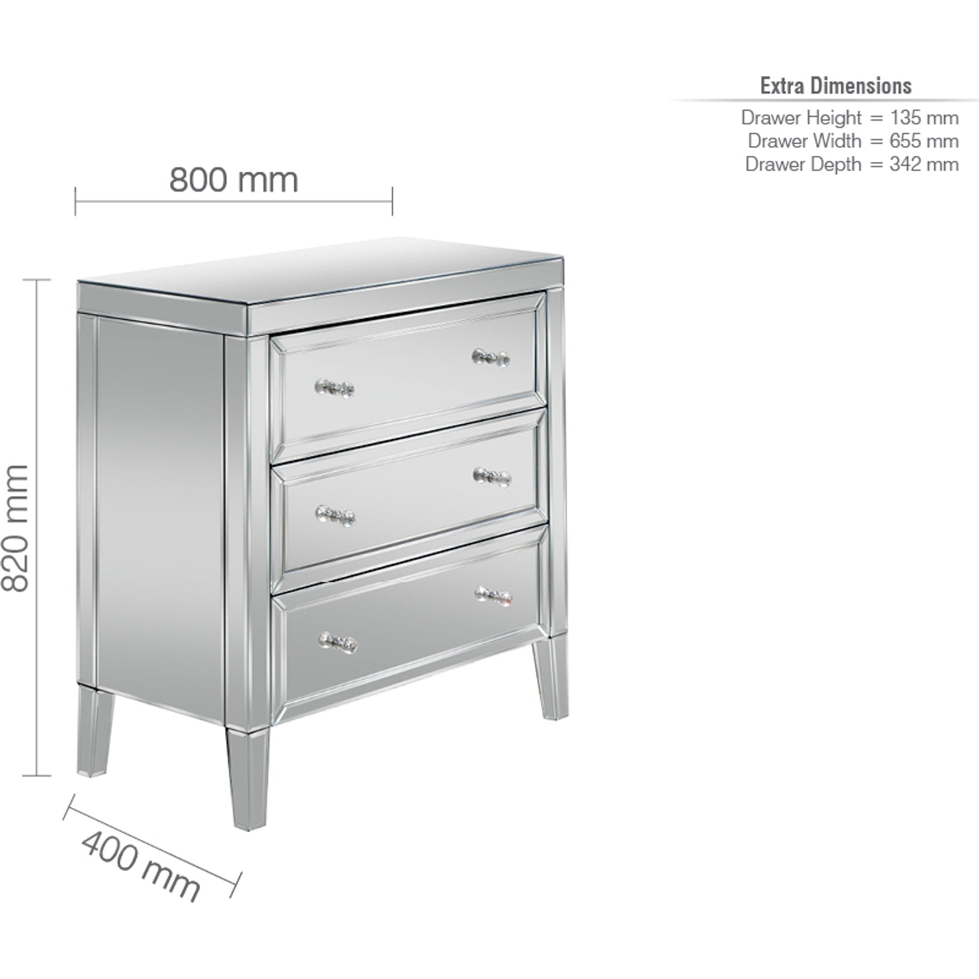 Valencia 3 Drawer Chest